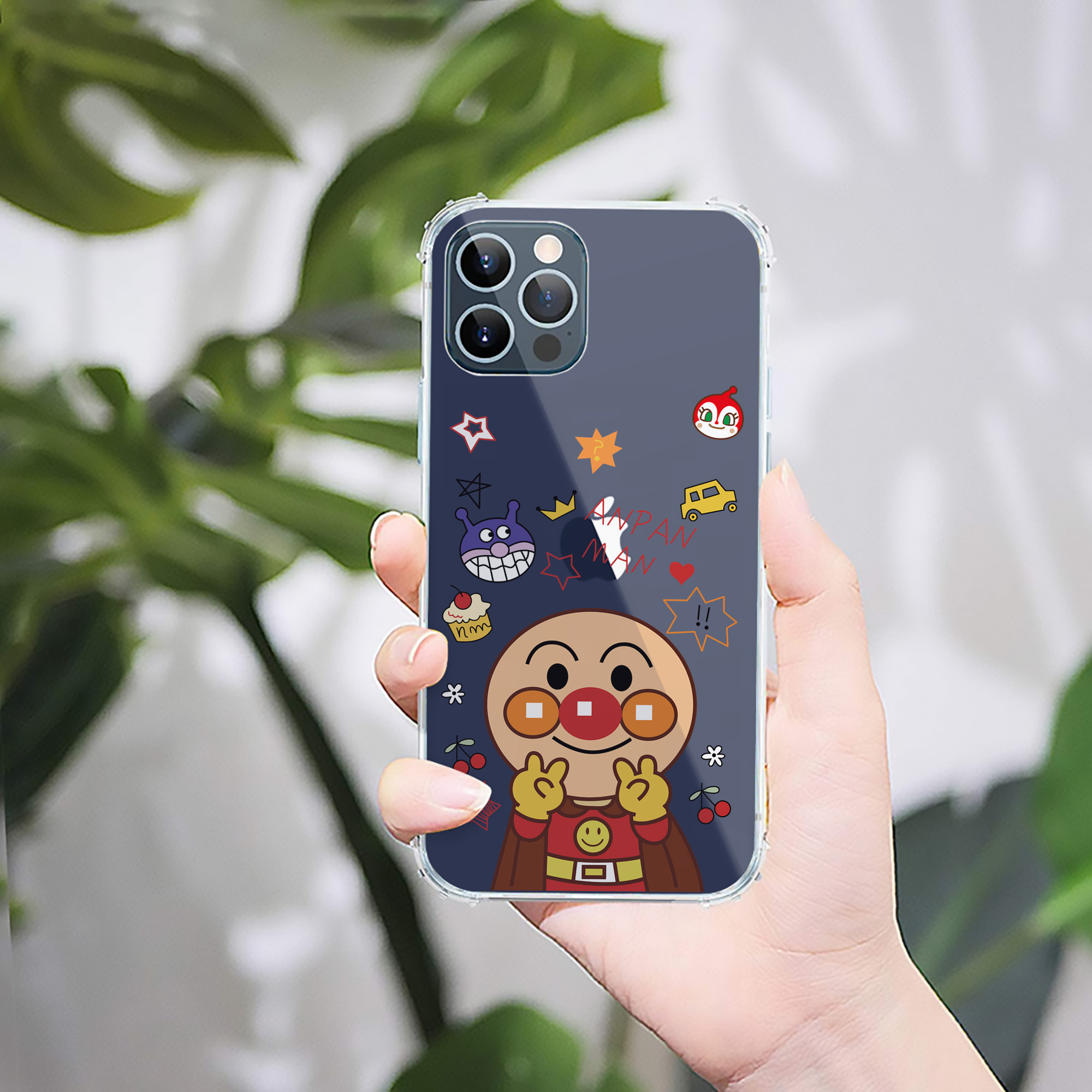（画像用） アンパンマン Anpanman 【iPhone 12シリーズ対応】透明スマホケース（クリアソフトケース）